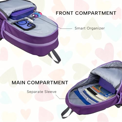 Image of F Gear Little Magic Dark Purple 22 L Backpack|For Primary School|Tuition|College|Picnic Outing Backpack|Trendy & Stylish |Best Bags For Everyday Use For Girls Boys Kids Adults Men & Women|Gifting Bag