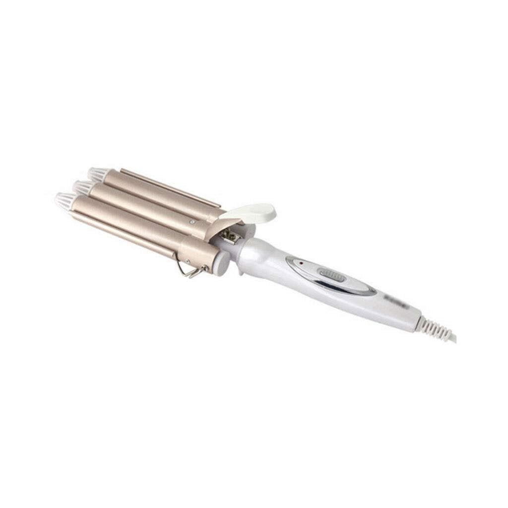 Professional Triple Barrel Ceramic Curling Iron Hair Styler Adjustable Temperature with Negative Ion Technology Fast Heating