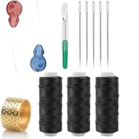 Complete Sewing Kit – Includes 12 pieces with black cotton thread and sturdy hand-sewing needles, designed for everyday stitching, mending, and repair tasks. Durable Black Thread – Strong and reliable cotton thread that resists fraying, providing con...