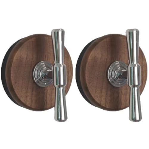 2 PCS Heavy Duty Organization Magnetic Coat Hooks, Versatile Elegant Wooden Hooks to Hang Tools, Garden Hoses Ropes, Kitchenware in Warehouses, Cruise, Workshops to Keep The Space Free and Clean (D)
