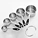 EDELIN Measuring Cups and Magnetic Measuring Spoons Set, Stainless Steel 5 Cups and 7 Spoons (Black)