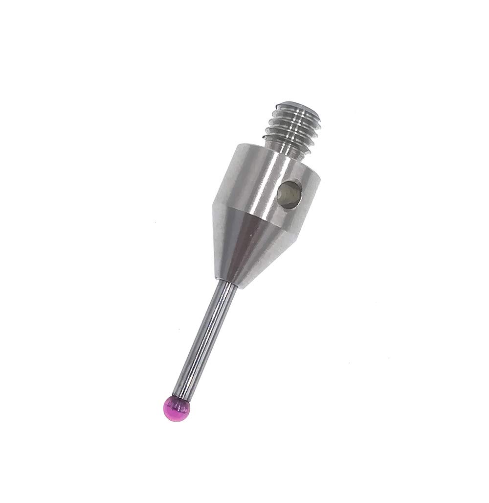 Inserti per pulsante per pulsante di misurazione tattile, filettatura M4, sfera di rubino Ø 2 mm, codolo in metallo duro, lunghezza 20 mm A-5003-2932.