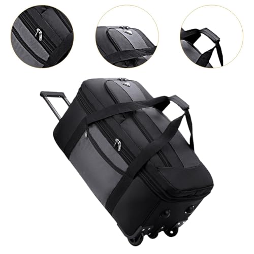 Wheeled Duffle Bag, Rolling Travel Bag for Business Trip, Picnic, Grey2