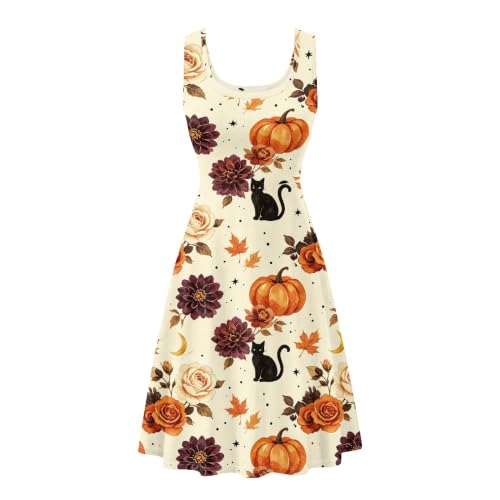 Image of TOADDITDO Womens Summer Sleeveless Tank Dress with 2 Side Pockets XS-4XL Plus Size