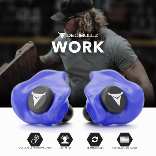 Decibullz tapones moldeables a medida de 31 dB en azul 5