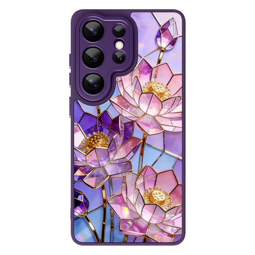 Coque Samsung S26 Ultra aimantée antichoc motif fleurs violettes
