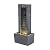 Teamson Home Demeter Waterfall Water Fountain with LED Lights and Pebble Stones for Patio Garden Backyard Decking Décor, 29.25 inch Tall, Gray