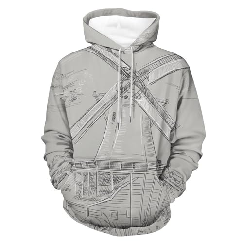 Hoodie Moulin à Vent unisexe pull à capuche taille S
