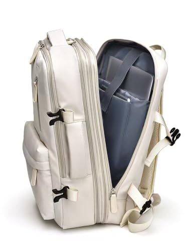 Image of KARRIER Expandable Laptop Backpack with Padded Compartment - Slim Water-Resistant Business Bag for Office, College, and Students - Professional Travel Daypack for Men & Women