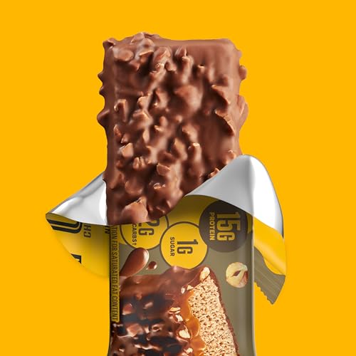 FULFIL Protein Snack Bars, Chocolate Hazelnut Flavored, Gluten Free with 15g Protein, Pantry Staples, 12 Count