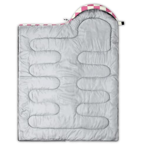 Sleeping Bags for Adults and Kids Backpacking Camping Sleeping Bags for Girls and Boys Lightweight Waterproof Cold/Warm Sleeping Bag for All Season miniatura 2
