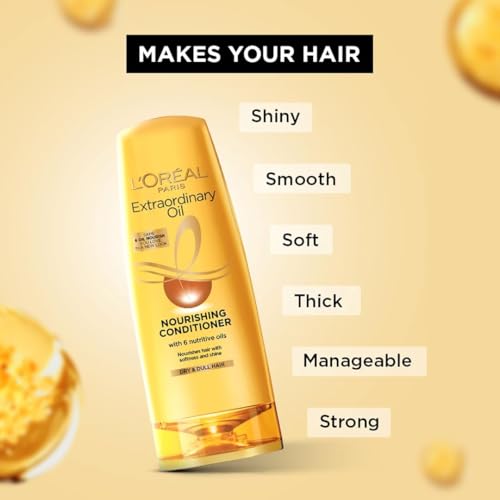 L'Oreal Paris Extraordinary Oil 3 -step Nourishing kit - Shampoo For Dry & Dull Hair (340ml) + Conditioner (180ml) + Hair Serum (100ml)