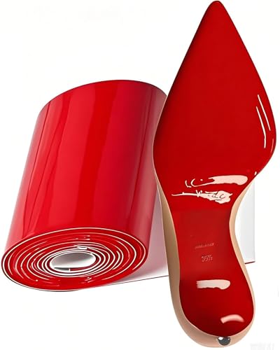 Image of Red Bottom Shoe Sole Protector Compatible with Christian Louboutin Heels - Anti-Slip Shoe Grips, Invisible Red Smooth Sole Guard(40 x 4.5 Mirror Red)