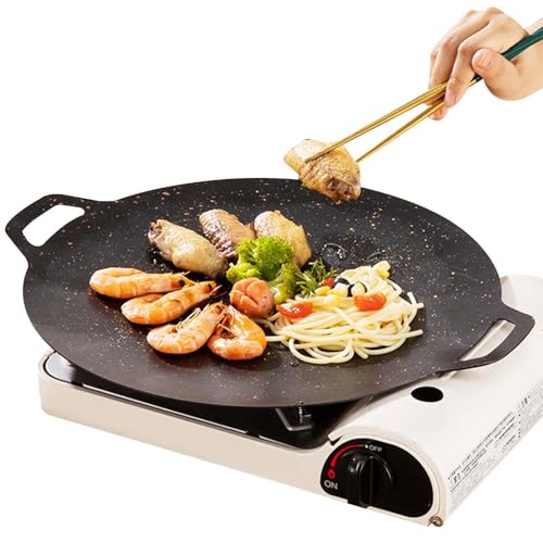 Placa de parrilla para cobice inducción – sartén plana para quemadores de inducción, revestido, superficie no coloreada, conducción de calor uniforme, horno de exterior, estufas de cocina,
