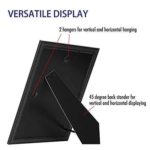 Vudeco Diploma Frame 11X14 Certificate Frames 8.5 X 11 Frame Picture Frames 8.5 X 11 Diploma Frames 8.5 X 11 With Mat Black, Diploma Holder College Degree Graduation Award Document Frame #TOP1