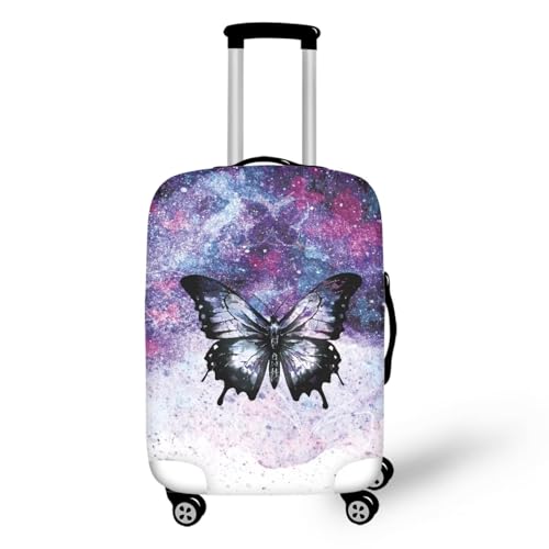 Washable Luggage Cover Fashion Suitcase Protector Fits 18-21 Inch Luggage Covers for Suitcase Elastic Washable Suitcase Cover Protector Suitcase Travel Accessories Fancy Butterflies Print