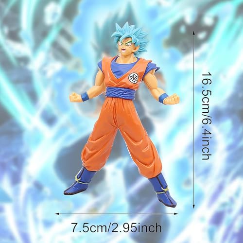 Image of Awestuffs Super Saiyan Goku Large Action Figure Limited Edition Figure Manga Toy Collectible (Super Saiyan Goku Blue)