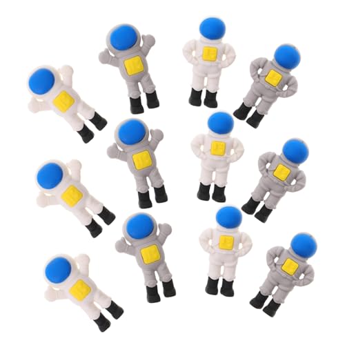BEBEMOKO 48個 宇宙をテーマにした デスクペット かわいい 卓上消しゴム 宇宙飛行士フィギュア消しゴム