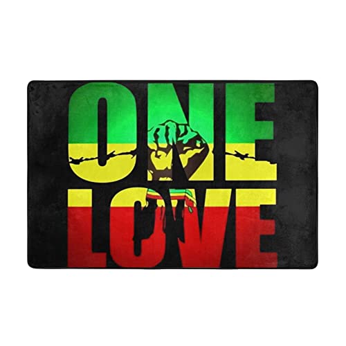 Tapete Area Rasta Reggae 60x39 in Antideslizante miniatura 4