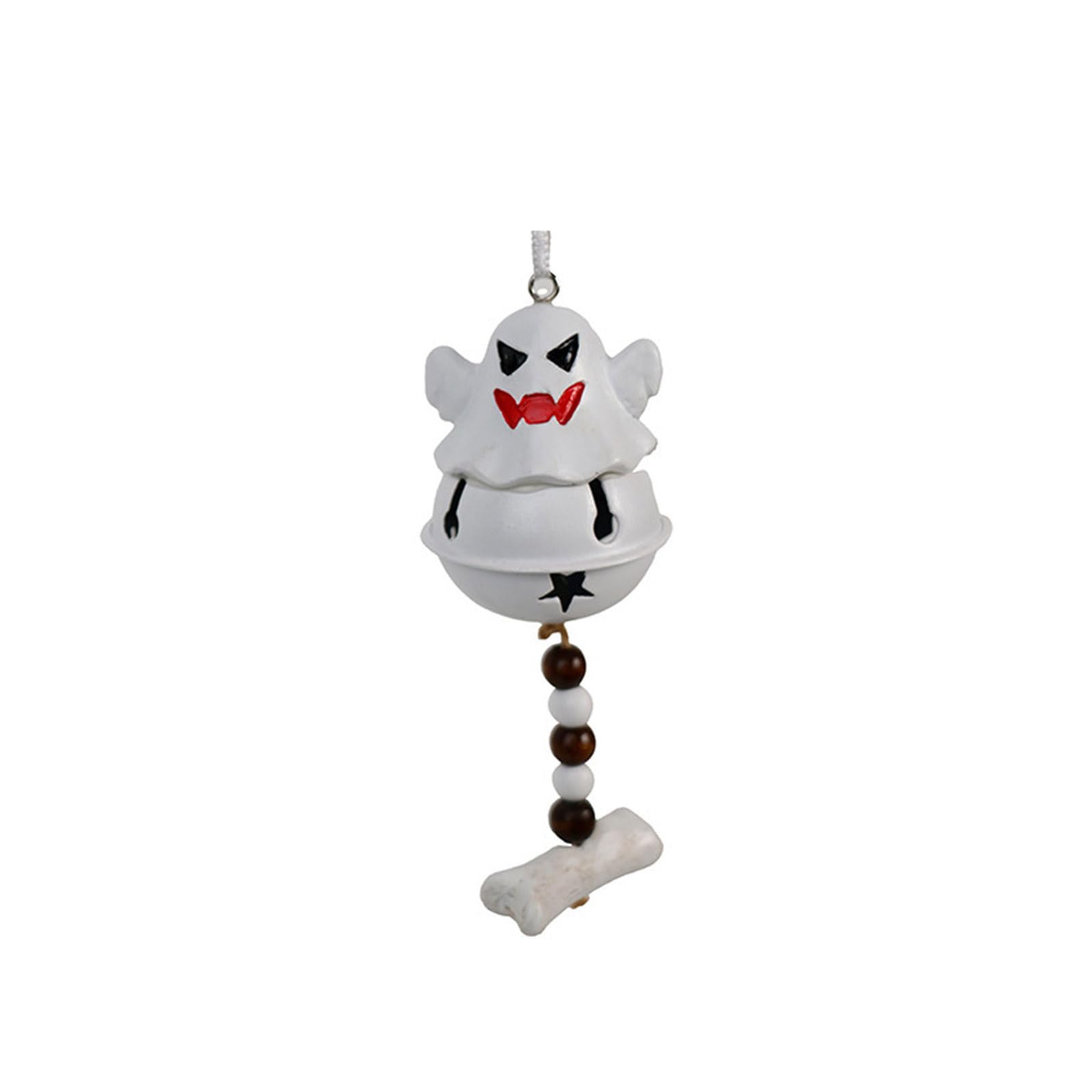 Jazuaiao Ghostly Bells Aeolian Resin Hanging Ornament Halloween Door Hanging Decorations for Entryway Indoor and Outdoor Resin Ghostly Home Decoration