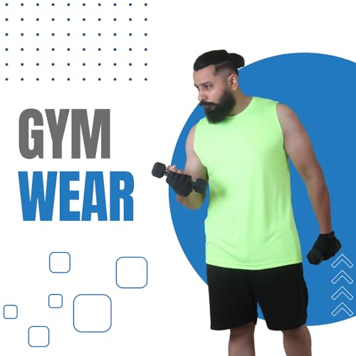 Image of Sleeveless T Shirts for Men - Gym Vest, Sando Tank Top Wear, Workout Baniyan, Stringers Inner Shirt, Bodybuilding Tshirts, Sports Tshirt Vests, Stylish Tanks Tops