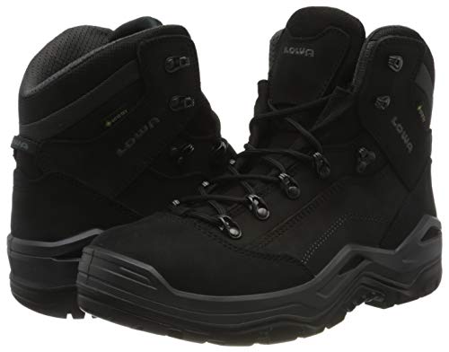 LOWA RENEGADE Work GTX black Mid S3S CI, Sicherheitsschuhe für Herren, leicht, Stahlkappe, Obermaterial: Leder + Textil, Innenfutter: GORE-TEX, Gr. 45