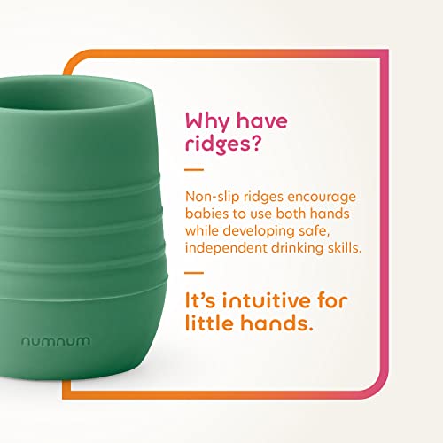 Numnum Silicone Baby Cup For Infant, 4+ Months, & Toddler - 2Oz Non-Slip & Easy To Grip Training Cups - Perfect For Little Tiny Hands Of Babies To Develop Drinking & Self Feeding Skills #TOP2
