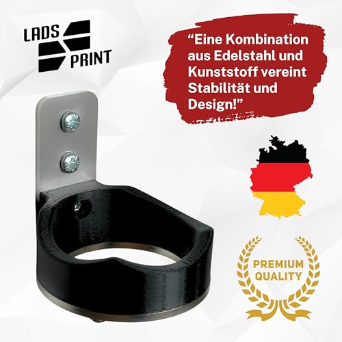 LADSPRINT® Edelstahl Wandhalterung passend für Bosch GSR12V-15 und viele andere Modelle | Robust und Stabil | Perfekte Passform | Made in Germany | Sichere und platzsparende Aufbewahrungslösung