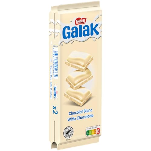Nestlé Chocolat - Galak - Tablettes de Chocolat Blanc - 2 Tablettes de 100g