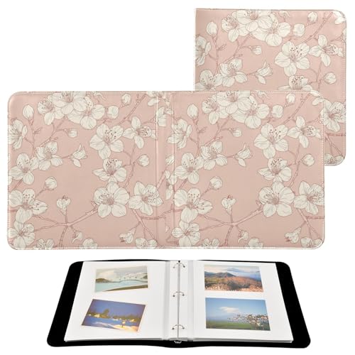 Álbum de fotos autocollante DIY Scrapbook Album Flores de Cerezo, Carpetas de 3 anillos, Libro de fotos de 40 páginas 8x10 para recuerdos miniatura 2