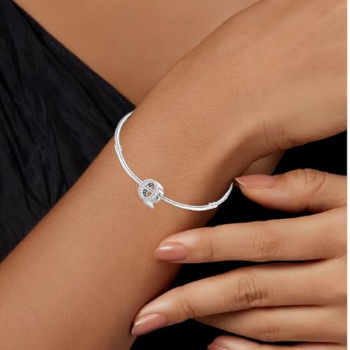 Letter Charms 925 Sterling Silver Charms A-Z For Bracelets and Necklaces Initials Beaded Gifts For Women4