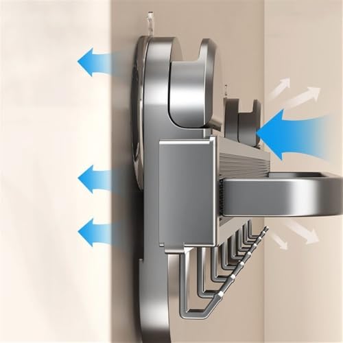 Estantes de baño con toallero extensible de aluminio negro para ducha 6