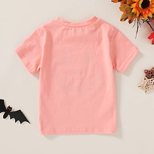 Toddler Baby Girl Boy Halloween T-Shirt Short Sleeve Tops Pumpkin Smile Face Fun Tee Clothes 1-5 Years3