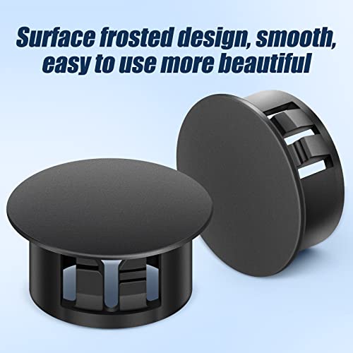 Image of 260PCS Black Plastic Plugs Hole, Round PA66 Plug Furniture Hole Decorative Cover 8 Size 1 /4 inch 5 /16 inch 3 /8 inch 1 /2 inch 5 /8 inch 3 /4 inch 7 /8 inch 1 inch