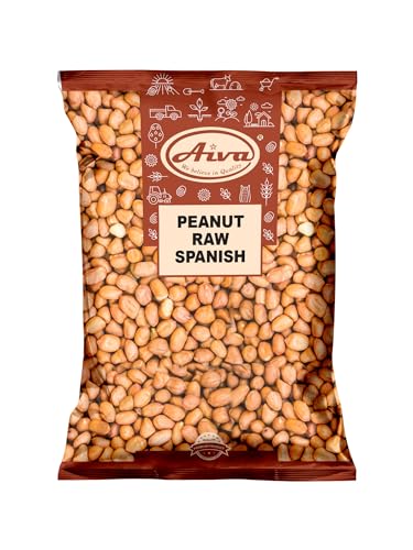 Aiva Raw Spanish Peanuts (5 LB) Bulk – Whole Unsalted Peanuts for Snacking, Cooking, and Baking | Product of USA | Spanish Premium Grade