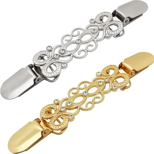 2Pcs Cinch Clip Gold Silver Waist Cinch Dress Shirt Clip for Cloth Fitting