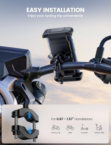 Lamicall Bike Motorcycle Phone Mount – [1s Quick Lock] Bike