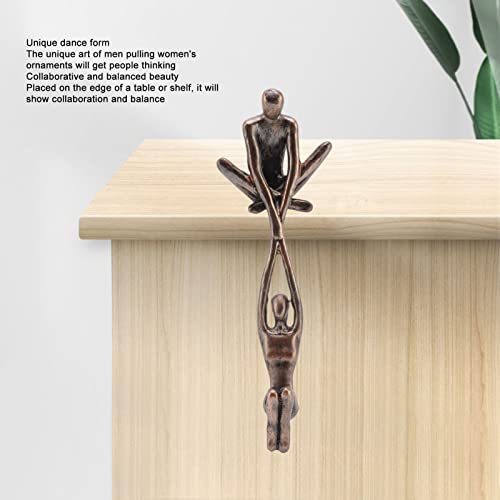 Industrial Abstract Metal Art Sculpture Couple,Man Lifting Woman From Ledge,Anniversary, Metal Couple Modern Sculptures Home Decor, For Couples Cast Iron Shelf Decor For Home, Bedroom, Living Room #TOP5