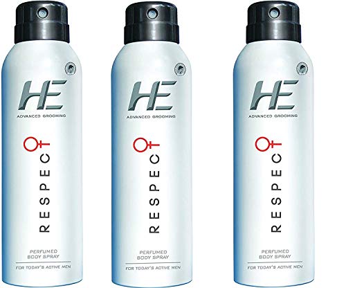 Image of He Respect Advanced Grooming Perfumed Body Spray, 150ml Combo pack 3