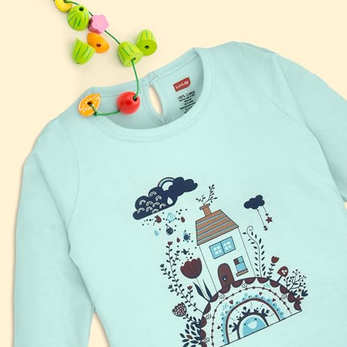 Image of LuvLap Baby Girls 100% Cotton Full Sleeve Top & Pyjama Sets, Pack Of 02