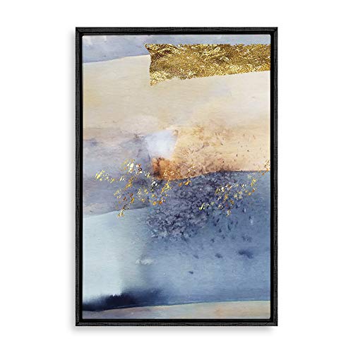 SIGNFORD Framed Canvas Home Artwork Decoration Golden Abstract Art Canvas Wall Art for Living Room, Bedroom - 16x24 inches
