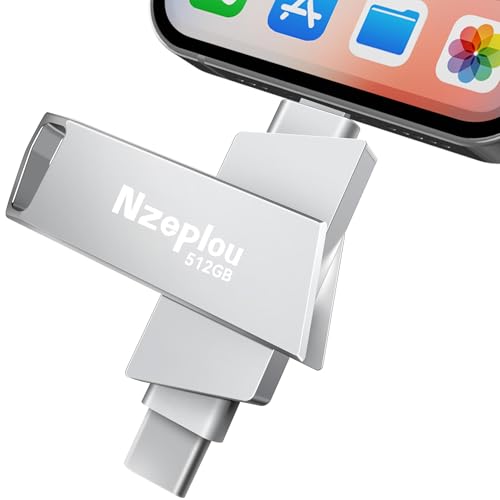 Clé USB 3.0 haute vitesse pour iPhone, mémoire externe USB-C 512 Go Plug & Play
