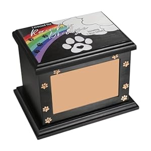 Awhaho Regenbogenbrücke Haustierurne Holz