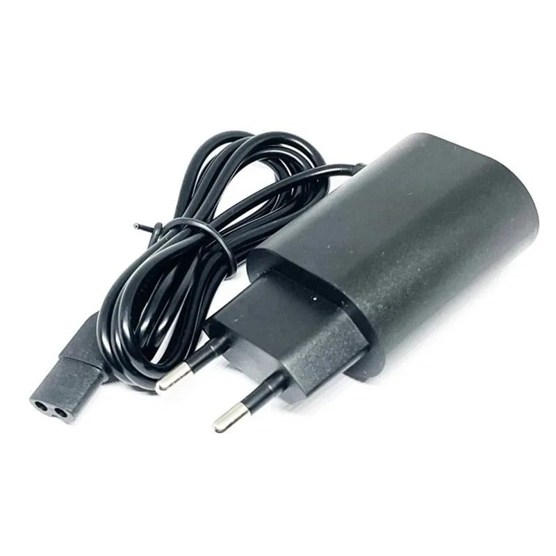 Cargador De Maquinilla De Afeitar Cargador De Corriente UE De 12 V Compatible Con Afeitadora Eléctrica Braun Adaptador De Suministro Universal Serie S3 S5 S7 S8 S9 Voltaje Estable(Black 2pcs)