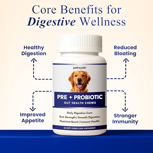 Image of Petroyale Allergy & Itch + Pre & Probiotic Combo for Dogs | Anti-Allergy, Hotspot & Skin Relief + Gut Health, Digestion & Immunity Support | 20 + 30 Soft Chews