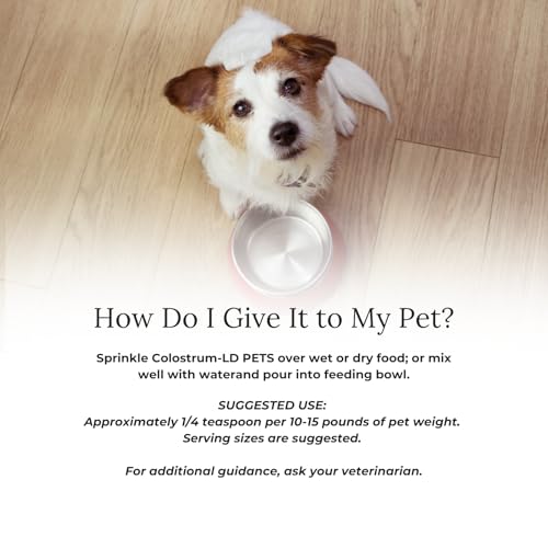 Image of Veterinarian Approved Super Pet Nutrition - for Dogs and Cats - Liposomal Bovine Colostrum, Rich in Immunoglobulins (25%+), Support for Immune and Digestive Systems, Allergies (12 Ounces)
