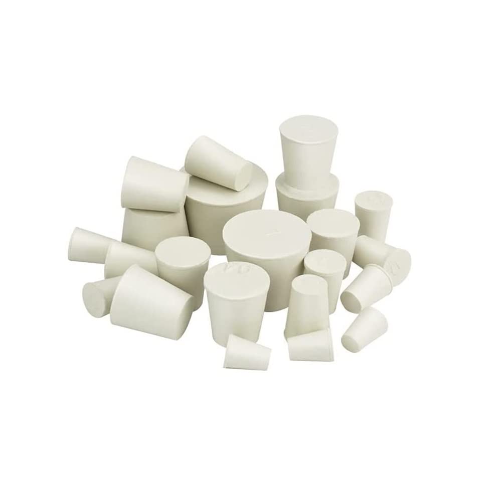 Buy Rubber stoppers Conical laboratory stoppers Milky laboratory solid rubber stoppers for test