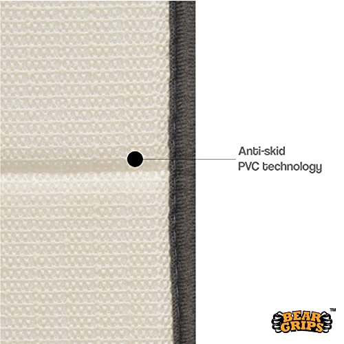 Image of BEAR GRIPS Memory Foam Bathroom Door Mat, Non-Slip, Anti Skid, Ultra Soft, Super Water Absorption, Thick and Easy to Dry (Size: 45 X 70 cm, Color: Light Grey) - Pack of 2