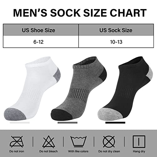 Eallco 8 Pairs Mens Ankle Socks Low Cut Socks for Men Short Socks Size 10-13 Black2