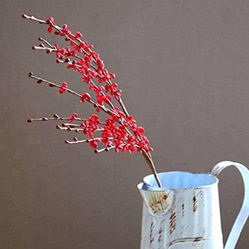 8 Pcs 29.5'' Long Stem Artificial Jasmine Flowers Tall Fake Flower Bouquet Faux Jasmine Plants for Hotel Home Office Kitchen Bedroom Wedding Party DIY Decor (Red)